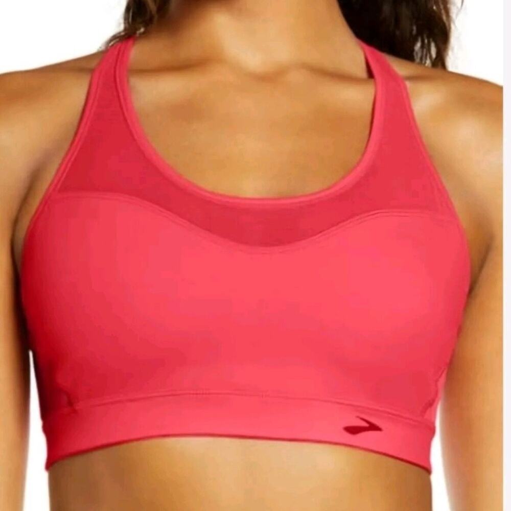 Brooks FastForward Crossback Sports Bra Hot Pink Size Small